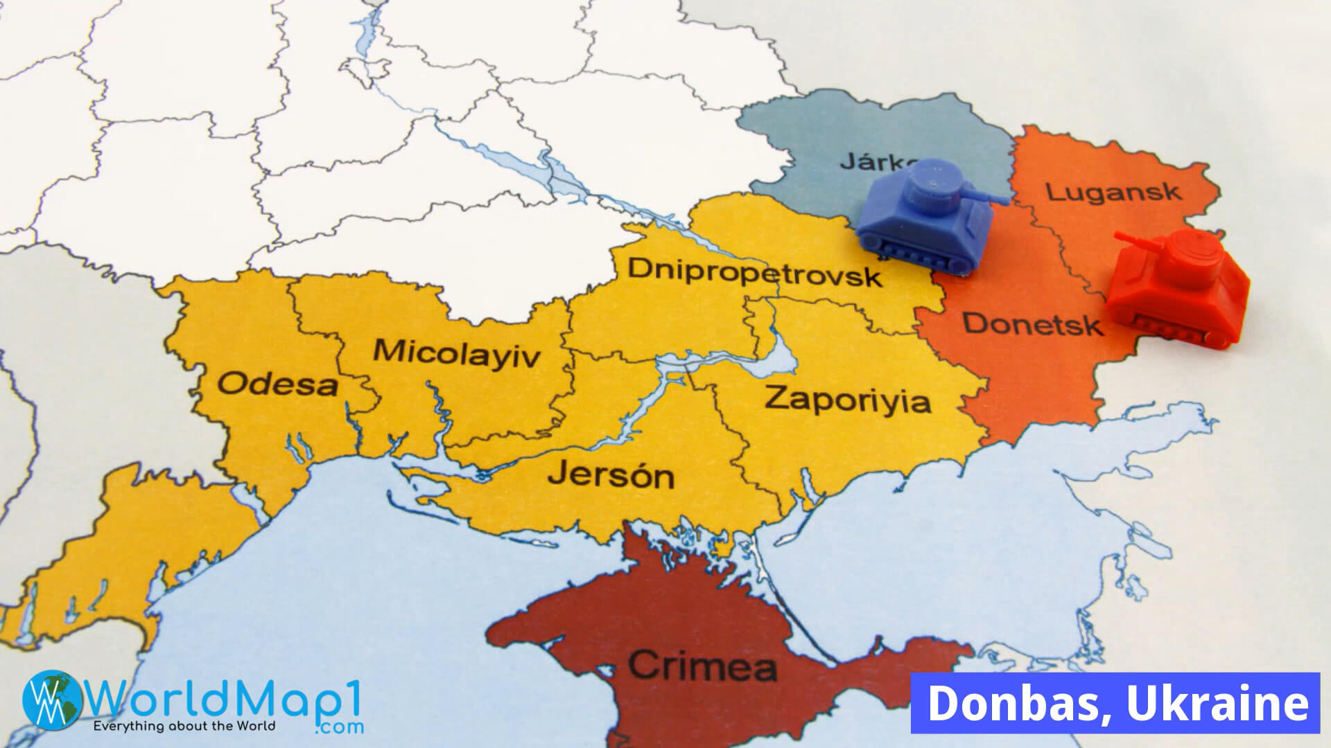 Donbas et Crimee Carte